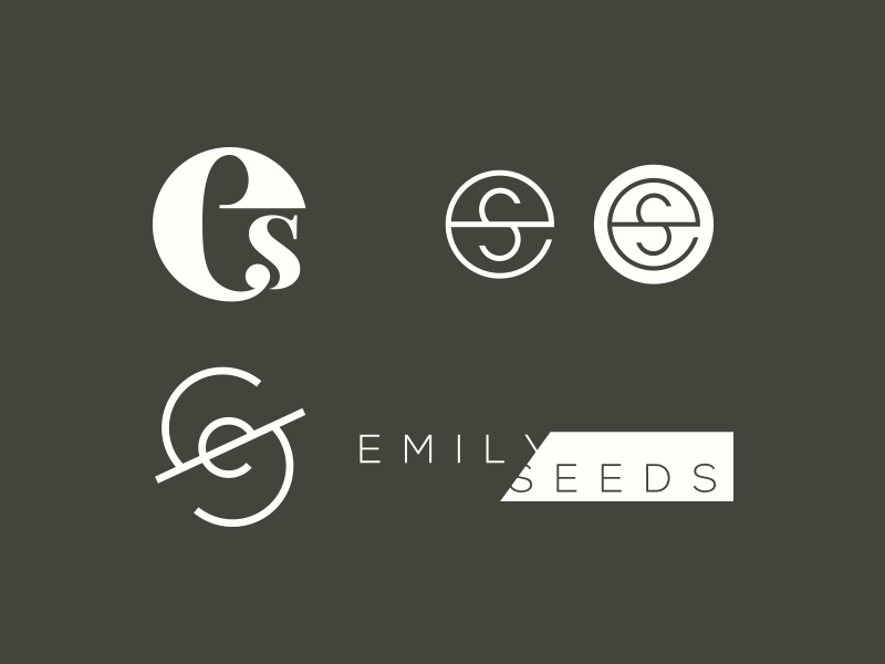 Emily Seeds Logo option circle logotype logo serif monogram letter s e