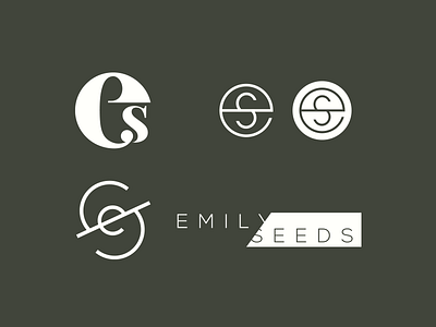 Emily Seeds Logo option circle e letter logo logotype monogram s serif