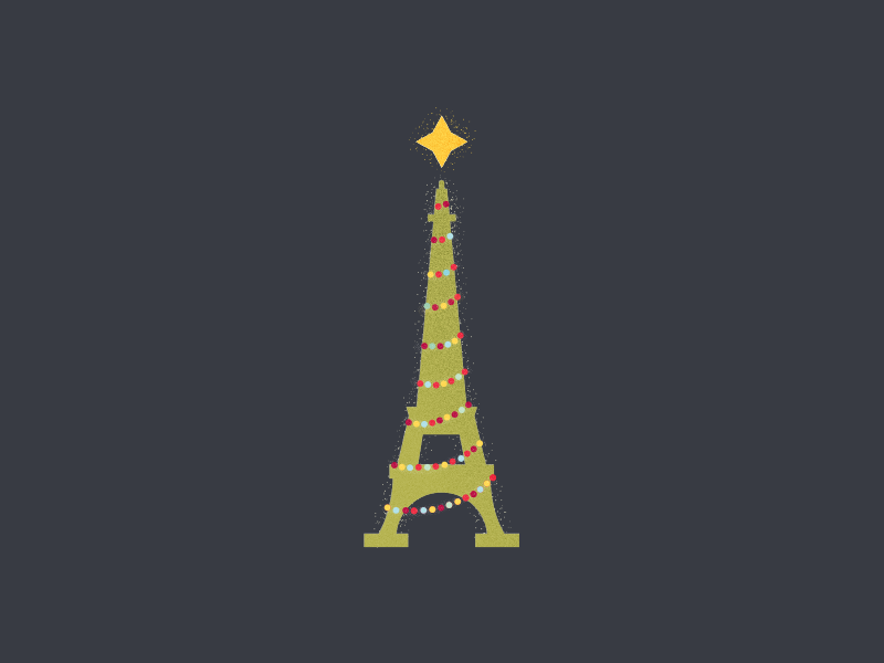 Eiffel Christmas balls star lights paris tree chirstmas tower eiffel