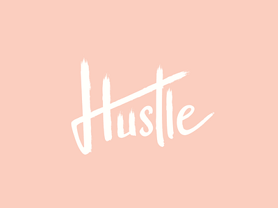 Hustle brush draw h hand hustle letter lettering pink script texture