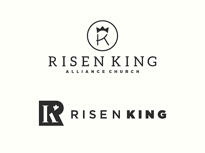 Risen King crown k king logo r royal