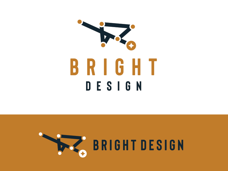 Bright Design landscape lifestyle brand logo lockup outdoor badge outdoor logo wheelbarrow