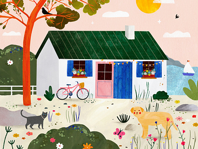 Sea house 🌞 animals house illustration illustration art illustrator kids illustration
