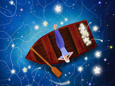 ☾ Dream place ★ female character illustration illustration art illustrator kids illustration