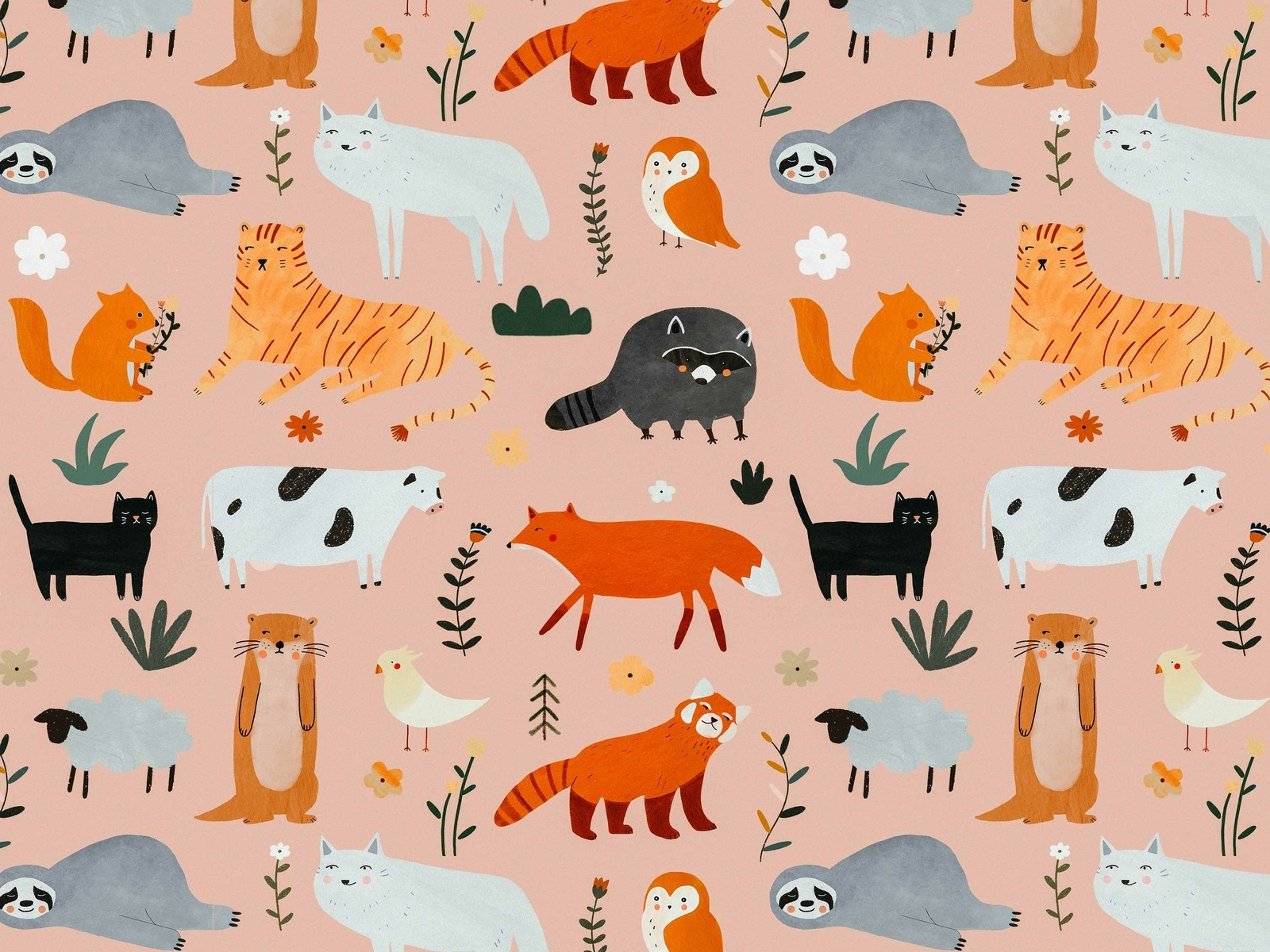 Cute Animals Pattern By Laura Lhuillier ☺︎ On Dribbble