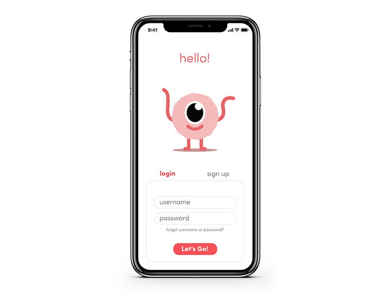 Dailyui 001 Login Screen animation app daily 100 challenge dailyui001 design flat illustration login minimal typography ui ux vector