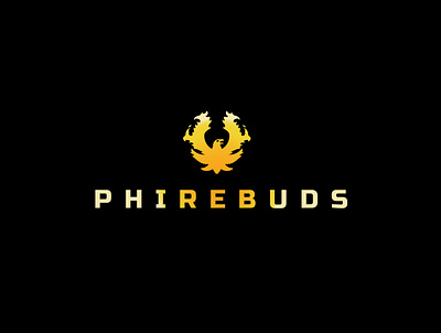 PHIREBUDS bird brand branding design flames goldenratio illustration logo phoenix smoke vector