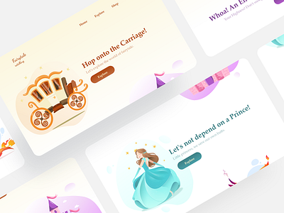 Landing page for fairytale website.