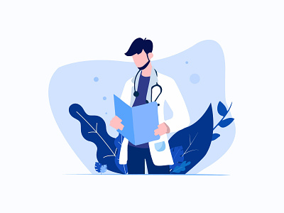 Doctor beauty blue business character daily ui design doctor drug girl help hospital illustration job medical nurse peace people plant profession treatment woman