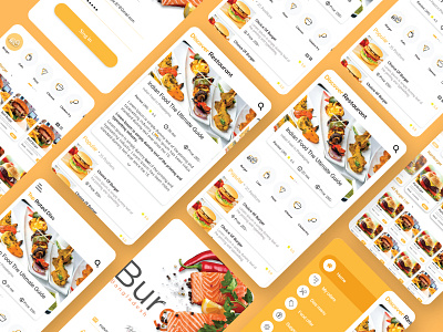 Restaurant ui app business cards clean concept design food interaction interface ios iphone minimal mobile pay product restaurant scan ui ux yellow