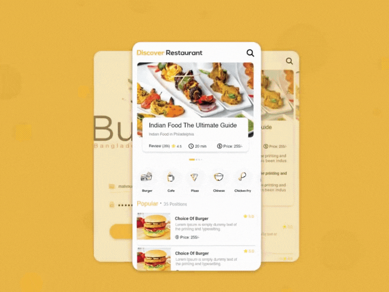 Restaurant Burbe apps animation graphic design motion graphics restaurant restaurant apps restaurant burbe apps ui