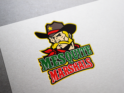 Mesquite Marshals brand identity cowboy football logo rugby sheriff wild wild west