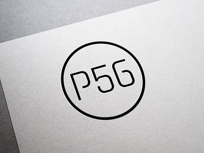 Project 56 logo brand identity branding co working space logo outline stroke typography