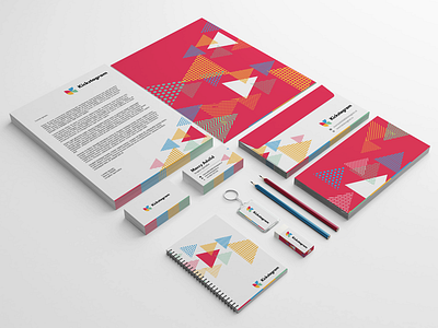 Kickstagram Brand Identity brand identity business card envelope letterhead logo