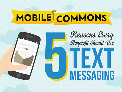 5 Reasons Every Nonprofit Should Use Text Messaging brand and identity branding infographics logo