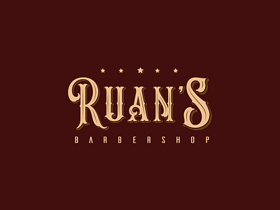 Ruan's Barbershop Logo barbershop icon logo logodesign logotype oldschool victorian