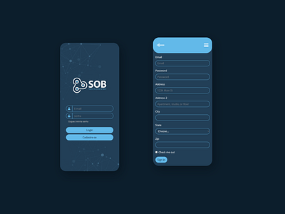 SOB app app app design code html5 ui uiux