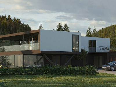 Villa in Norway 3ds max architectural rendering architecture architecture visualization cgi coronarender rendering