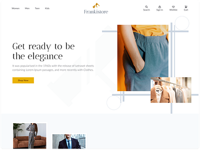 Frankistore - Clothing store branding clothing store design e commerce landing page ui ui design uiux user interface ux web web design web page website webui