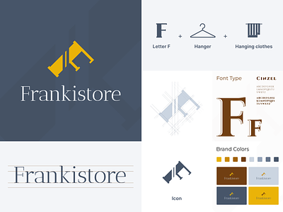 Frankistore - Branding for a clothing store brand brand indentity branding design graphic design icon iconography illustration logo logo design typo typography ui vector web