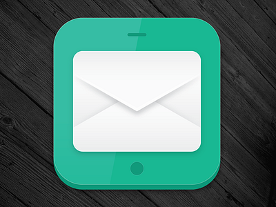 App icon again - adjusted some envelope shadows app envelope icon iphone mobile shadow