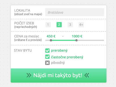 Search form box byt euro flat form rent search slider