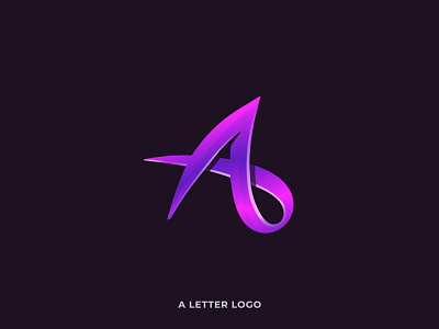 Modern colorful A letter logo concept