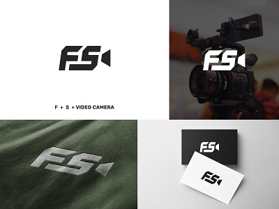 FS + Video camera logo design concept.. branding colorful design graphic design icon illustration logo logo design minimal modern motion graphics
