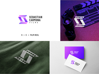 Successful project for Sebastian Carmona Films. branding colorful design icon illustration logo logo design minimal modern