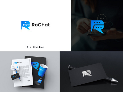 Letter R + Chat logo concept..