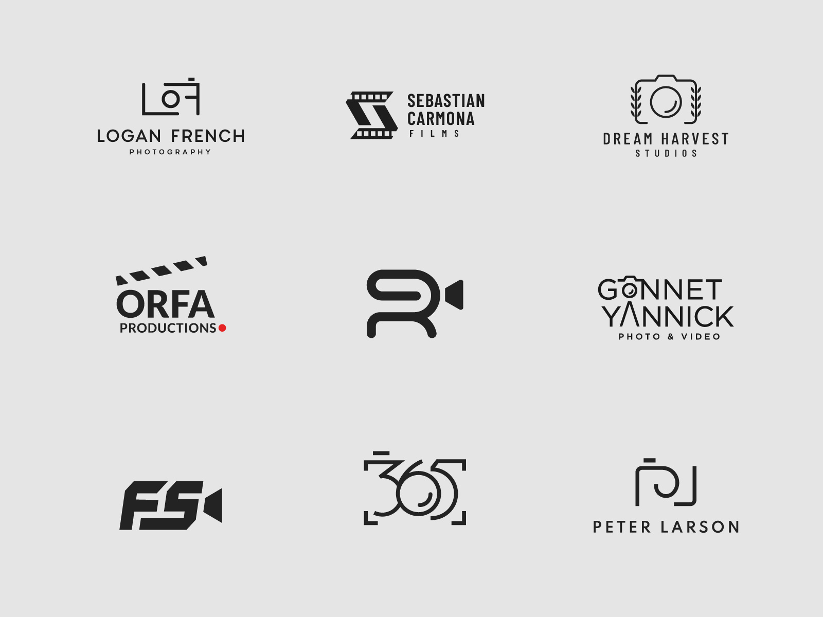 Some of my recent photography/videography logo design collection by