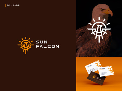 Sun + Eagle geometrical logo concept (Available for sale)