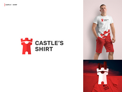 Castle + Shirt logo concept (Available for Sale) branding castle logo creative logo king logo laundry logo logo logo design minimal royal logo shirt logo t shirt logo