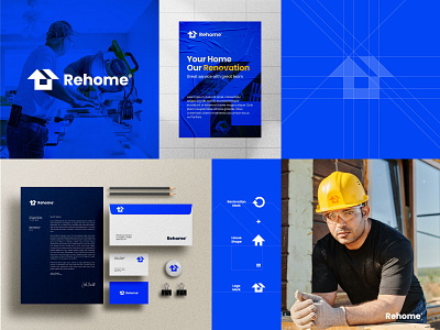 Logo and brand identity concept for Rehome