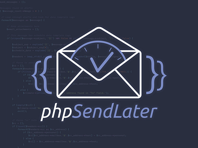 PHP Send Later code logo php