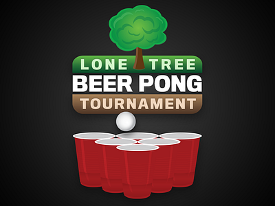 Lone Tree Beer Pong Tournament illustration vector