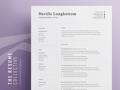 Resume Template curriculum vitae cv editable resume minimalist resume modern cv modern resume professional resume resume resume clean