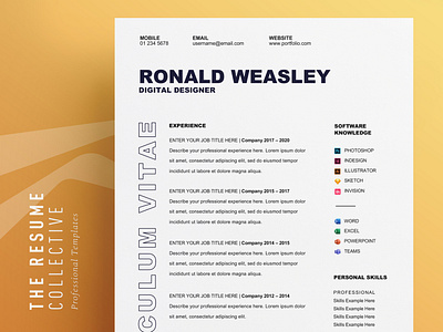 CV Template | Easily Editable | Word Format | Download curriculum vitae cv download editable resume elegant cv minimalist resume modern cv modern resume professional cv professional resume resume clean