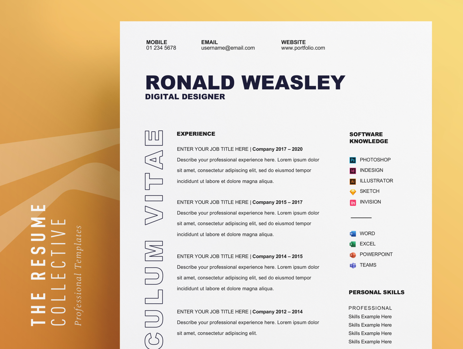 microsoft word cv template download