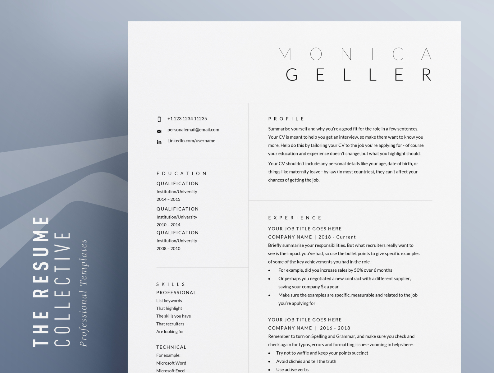 download template cv word gratis