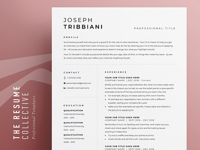 CV Template | Easily Editable | Word Format | Download