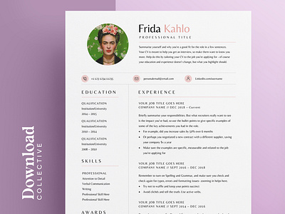 Resume Template Download | Minimalist Resume | Instant Download