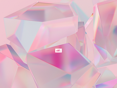 Fancy 3d c4d crystal fashion glass minimalism octane pink render web