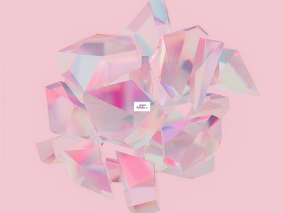 Fancy.6 3d brand crystal design fashion glass logo octane octane render pink render style web