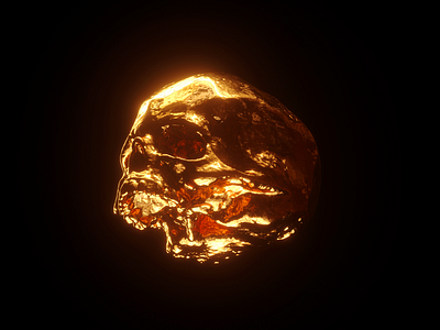 golden skull