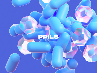 PPILS 3d branding c4d cinema 4d illustration logo octane octane render render web