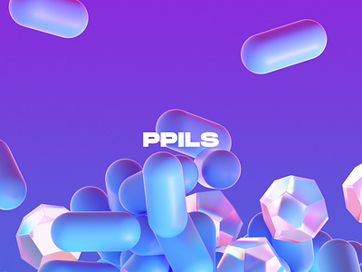 PPILS 3d branding c4d cinema 4d design illustration logo octane render web