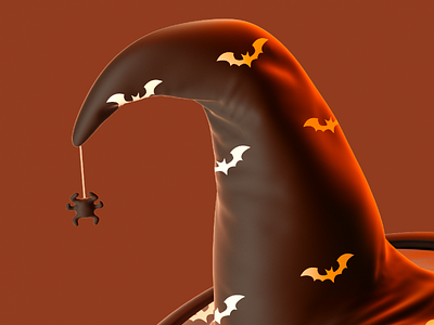 BOO 3d c4d cinema 4d design halloween illustration octane octane render render spider trickortreat witch