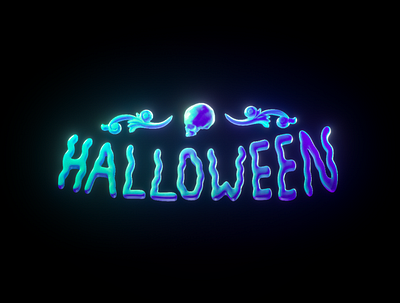 HALLOWEEN 3d c4d cinema 4d design glow halloween halloween design illustration octane octane render render title typography