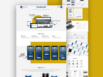 Case Study for Hudasoft Brand case study design illustration mobile app page modern design product page software house ui uiux design ux website design